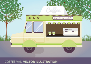 Coffee Van Vector Illustration - Free vector #332587